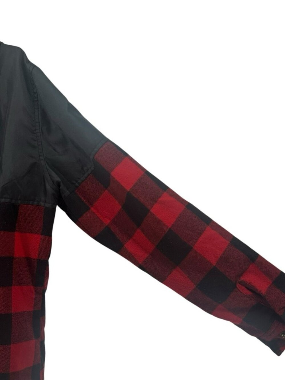 Mens Civil Society Size L Red And Black checkered warm Flannel Jacket - Picture 7 of 13